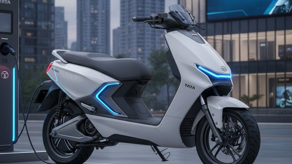 Tata Electric scooter 2026 : 220 किलोमीटर तक की रेंज के साथ मिलेगे शनदार फीचर 1 Tata Electric scooter 2026 review, Tata Electric scooter 2026 launch date in india, Tata Electric scooter 2026 price, tata new scooty